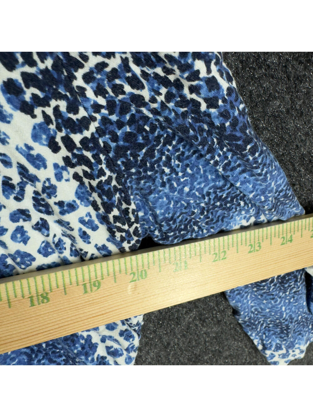 Ruby Rd. Blouse Women XL Blue Striped 3/4 Sleeve Round Neck Rayon Stretch Casual - Picture 3 of 7